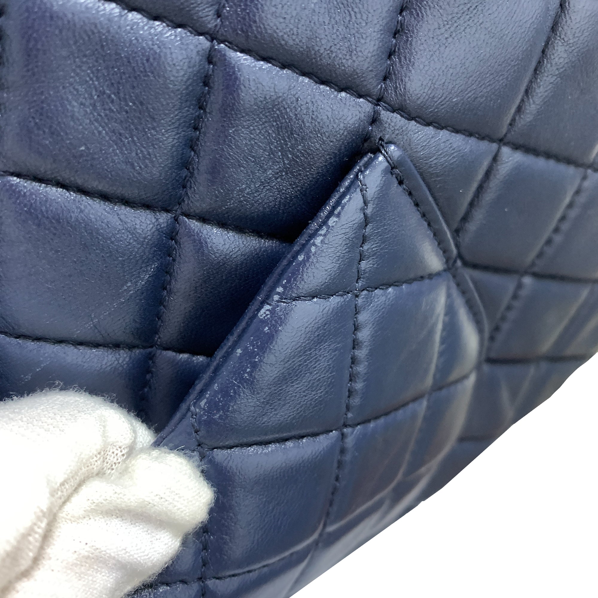 CC Quilted Lambskin Double Flap