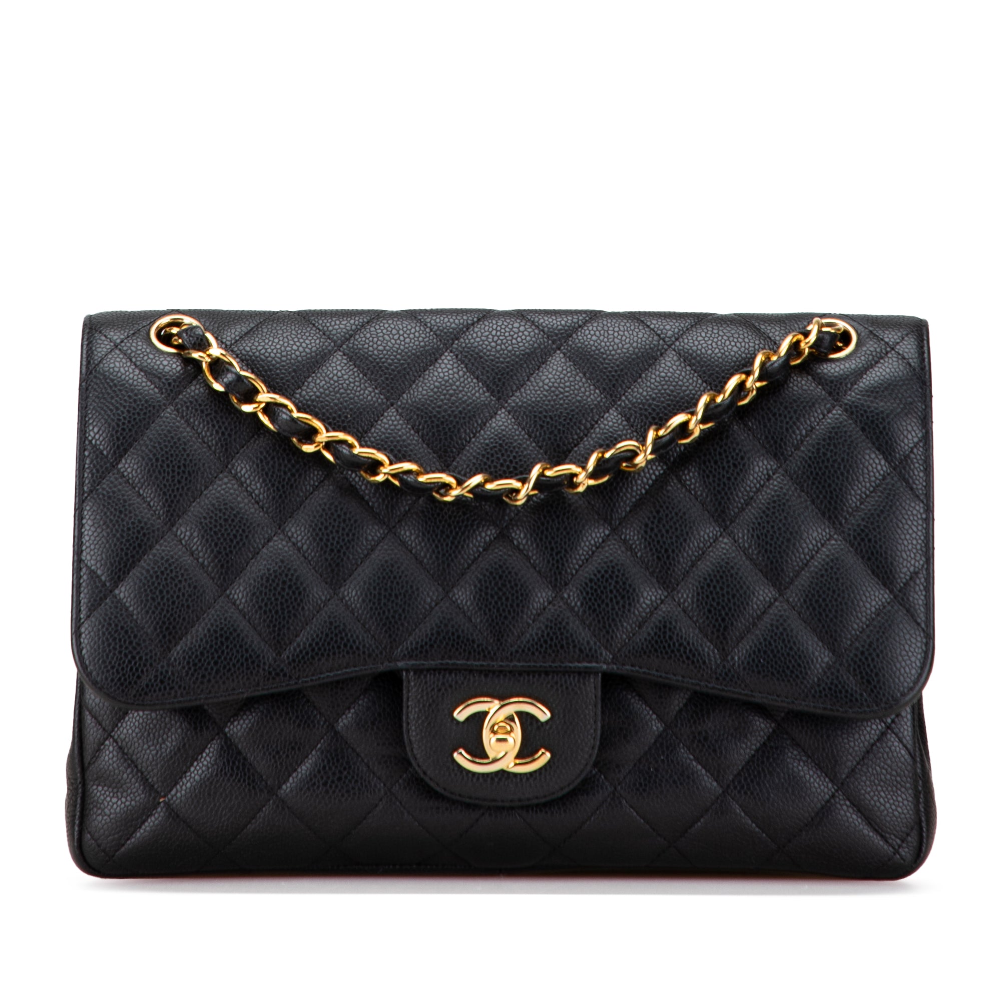 Jumbo Classic Caviar Double Flap