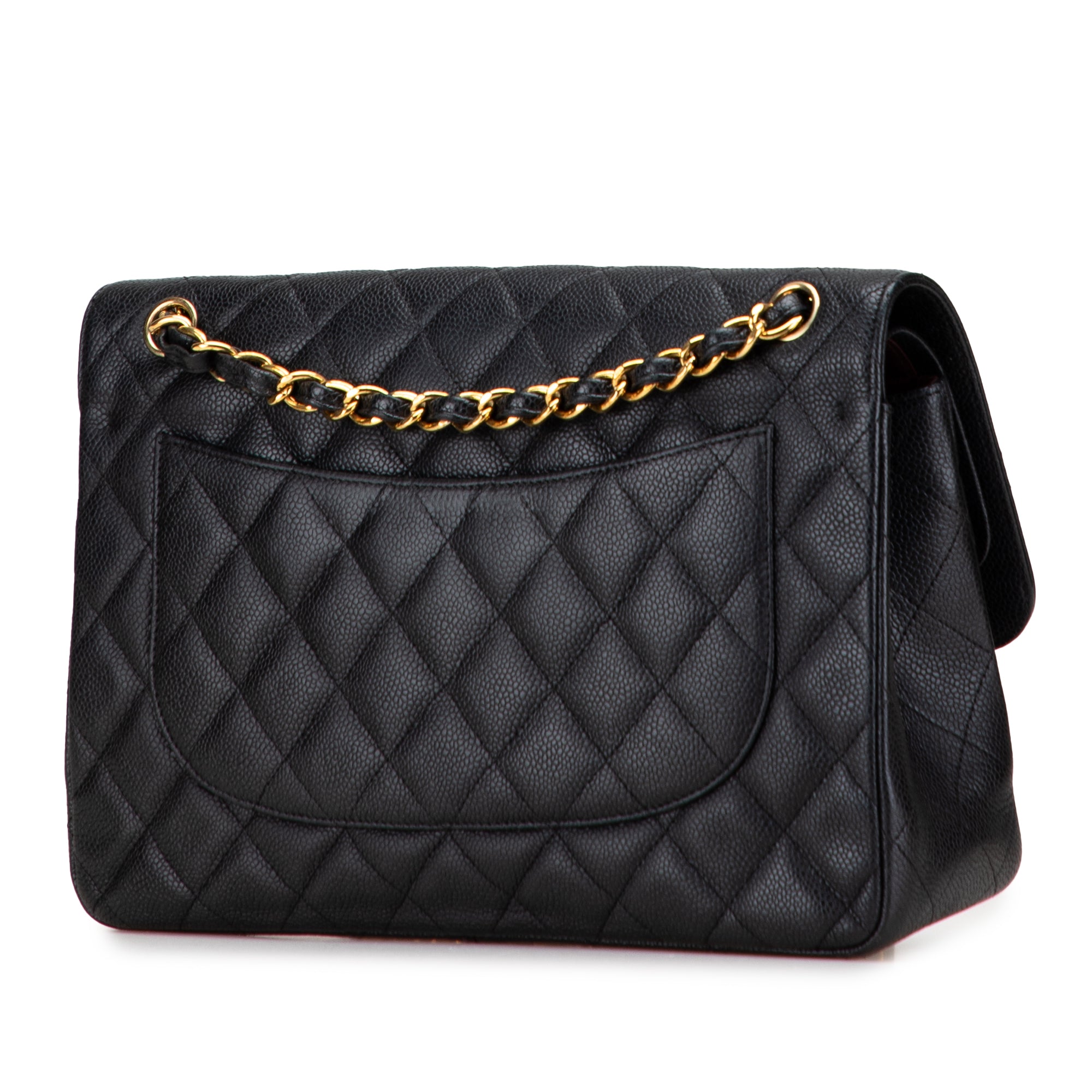 Jumbo Classic Caviar Double Flap