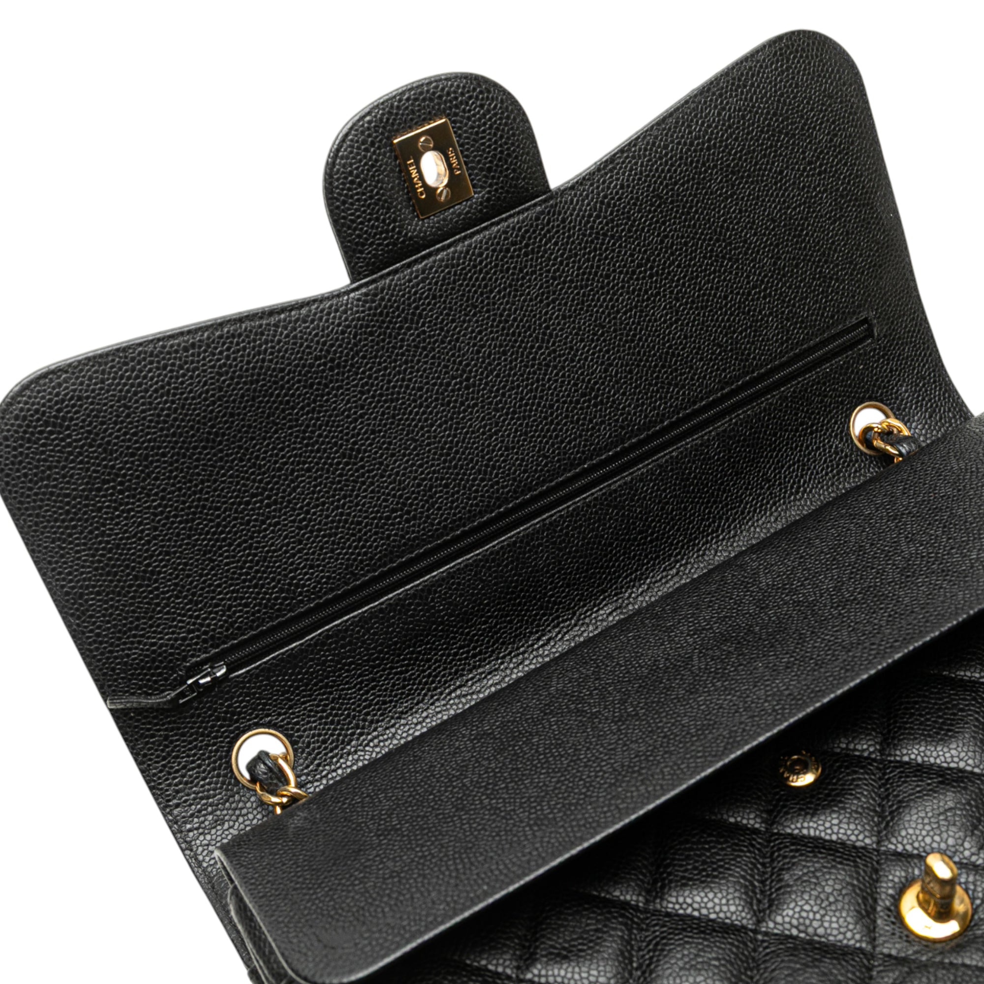 Jumbo Classic Caviar Double Flap