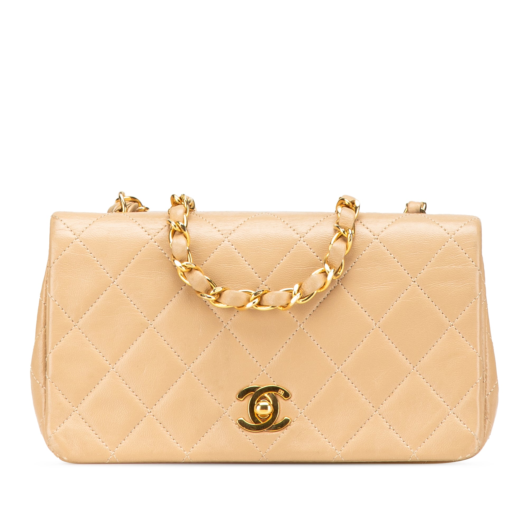 Mini Rectangular CC Quilted Lambskin Full Single Flap