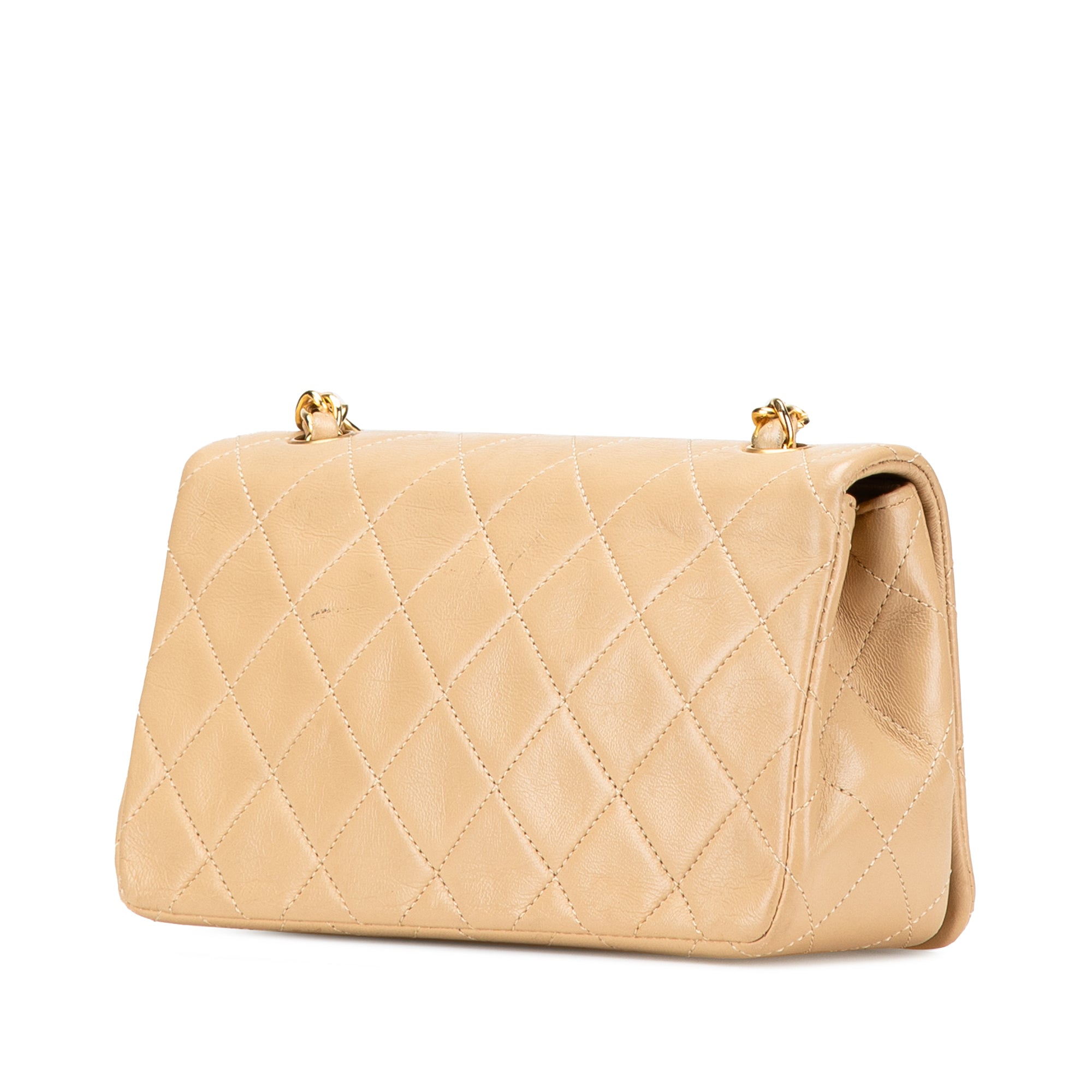 Mini Rectangular CC Quilted Lambskin Full Single Flap