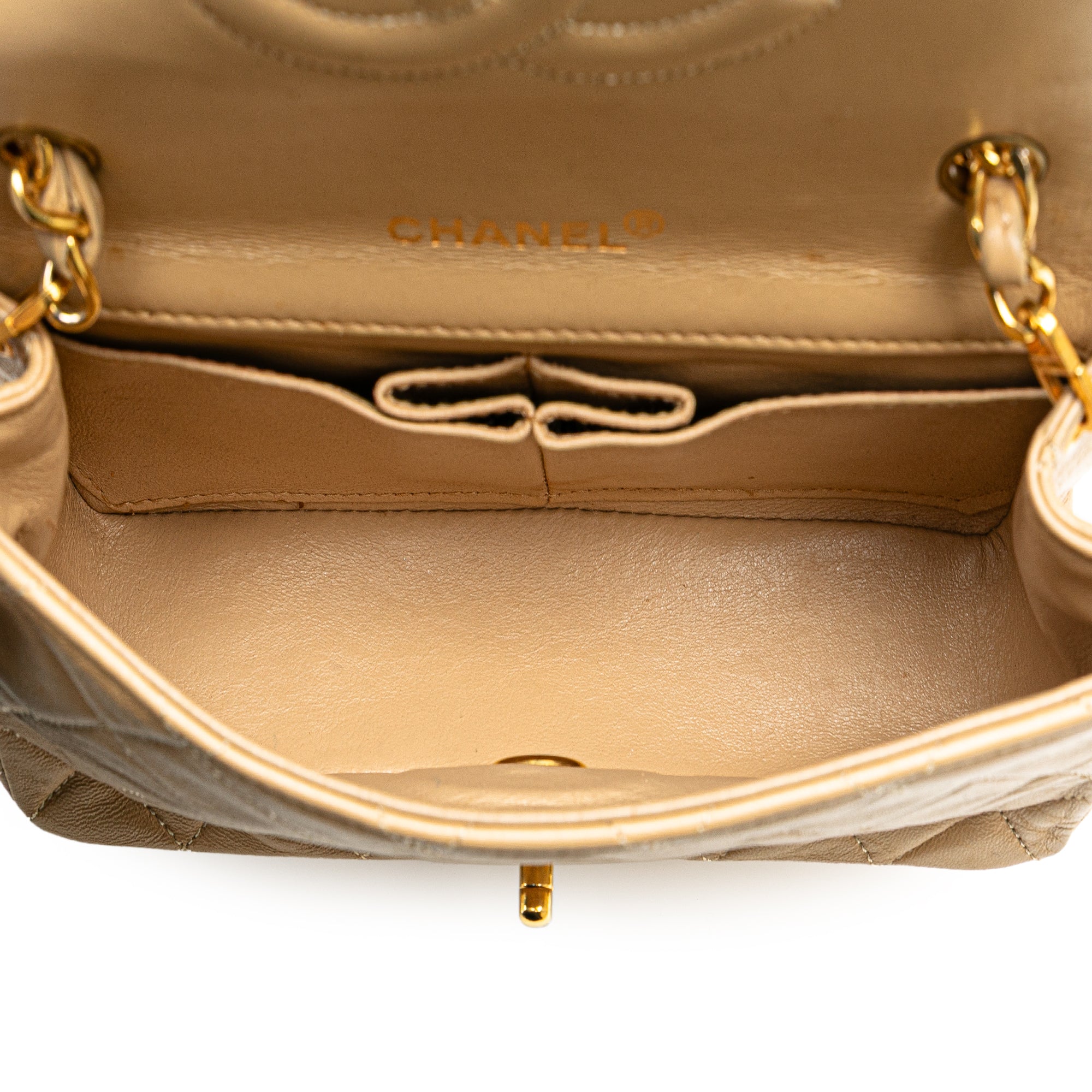 Mini Rectangular CC Quilted Lambskin Full Single Flap