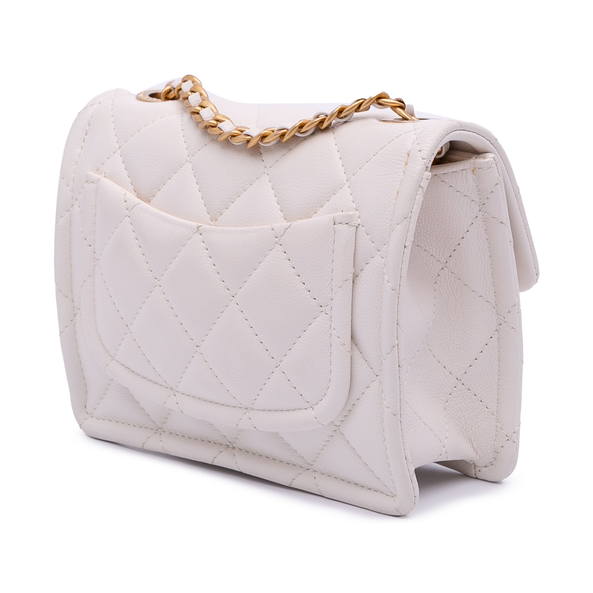 Mini Quilted Caviar Sweet Classic Flap