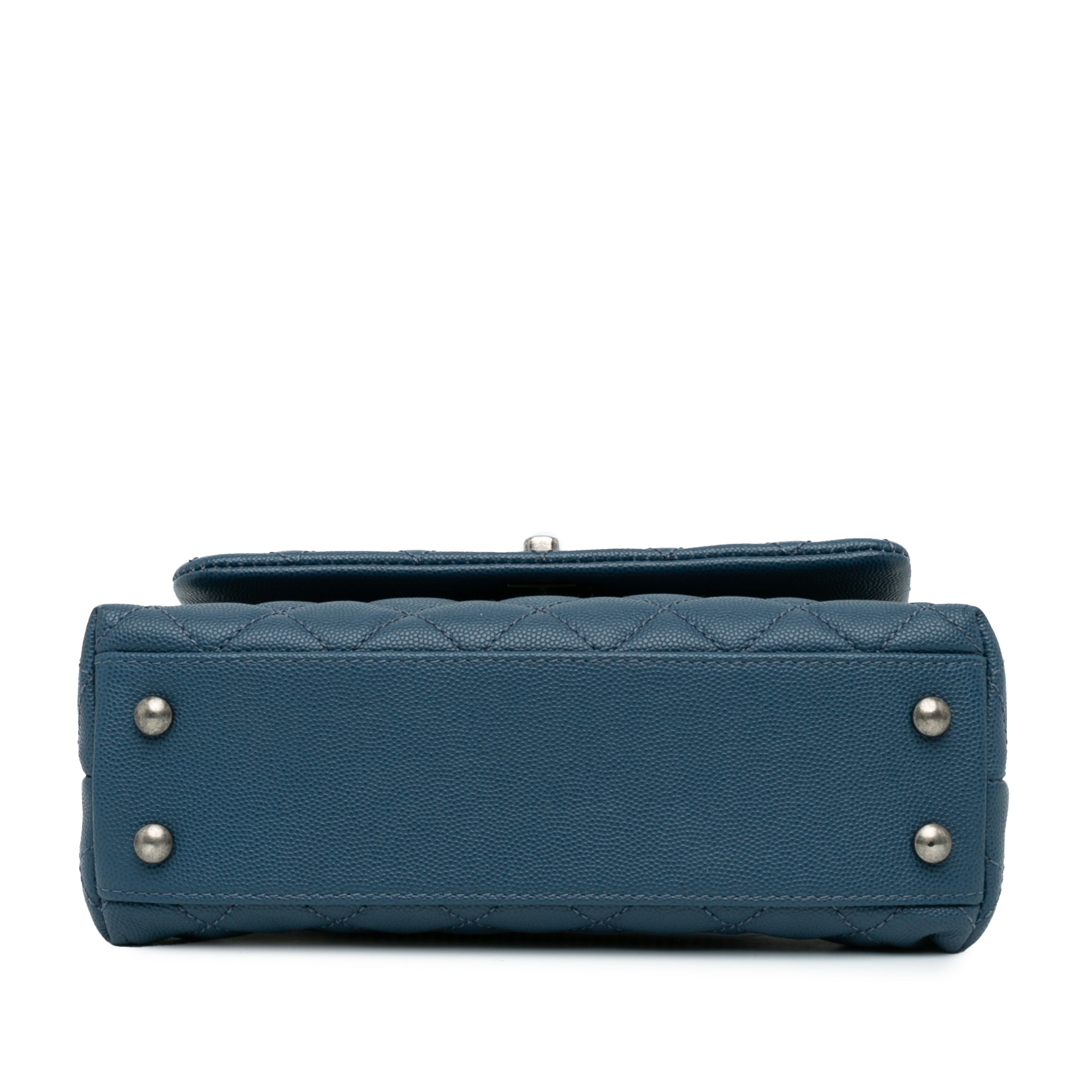 Mini Quilted Caviar Coco Top Handle Bag