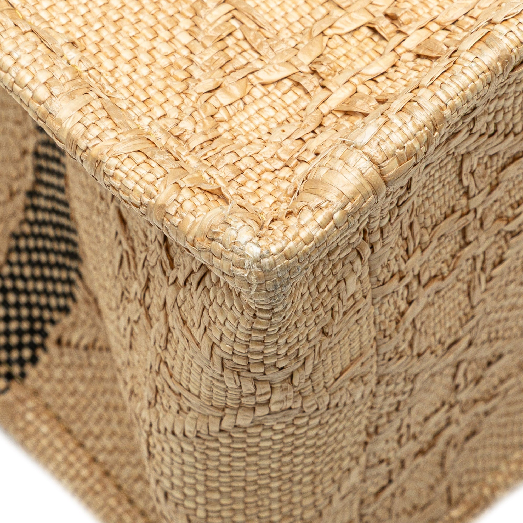 Small Raffia Cannage Book Tote