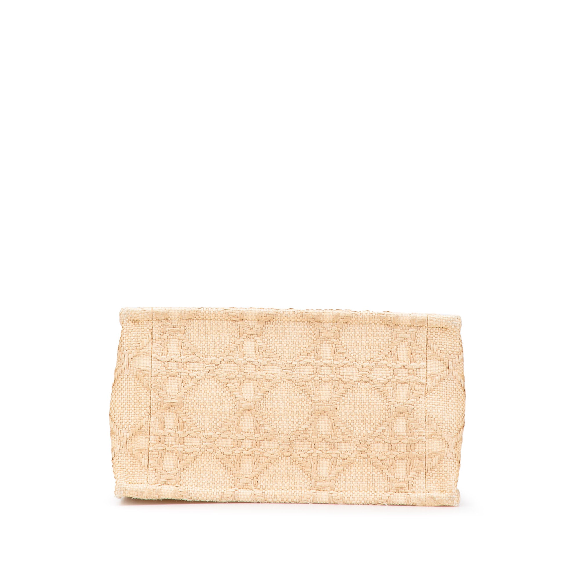 Small Raffia Cannage Book Tote