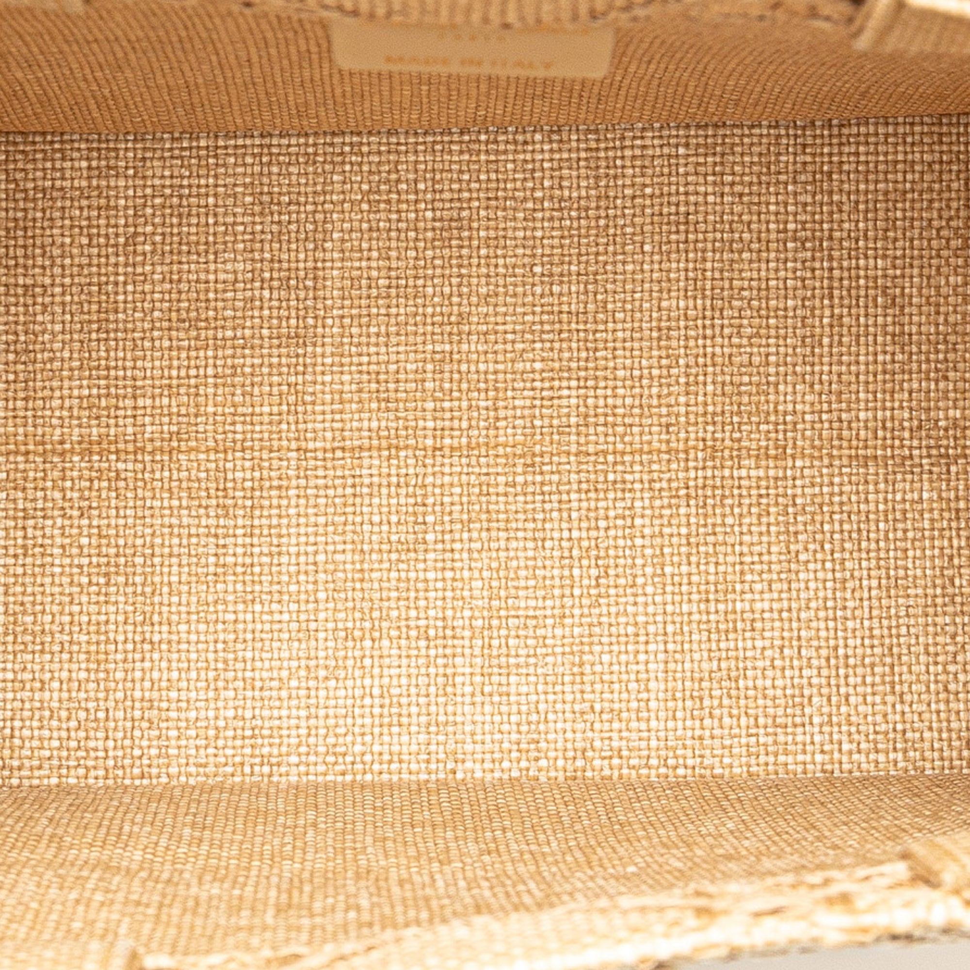 Small Raffia Cannage Book Tote