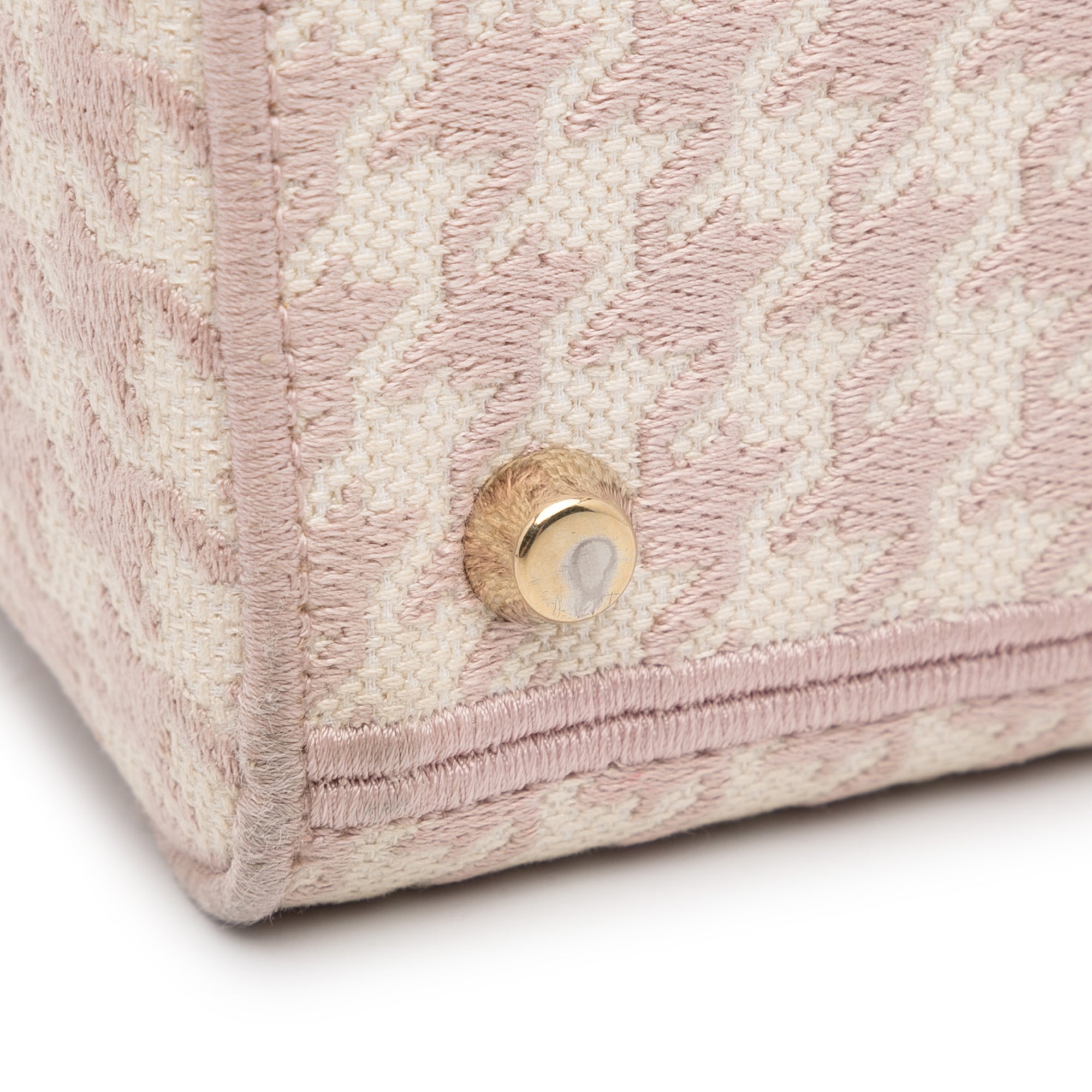 Dior Medium Embroidered Canvas Houndstooth Lady D Lite