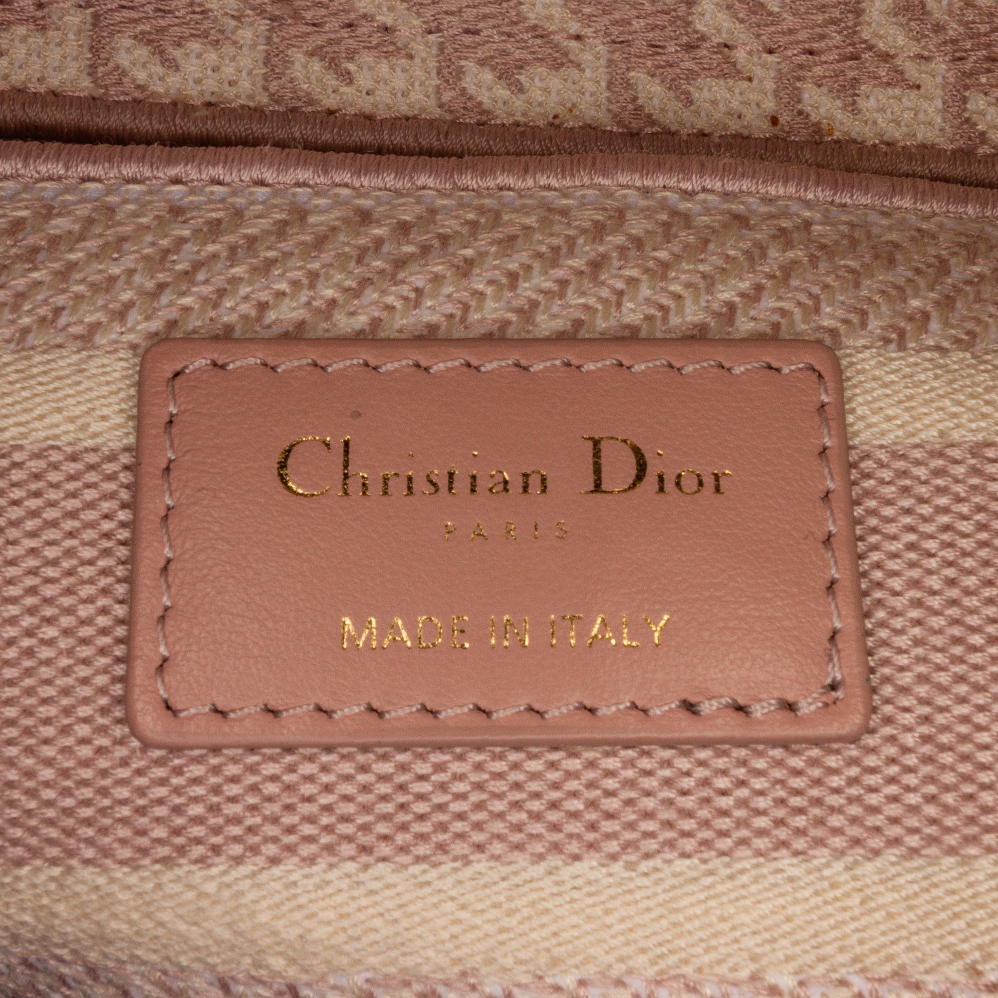 Medium Embroidered Canvas Houndstooth Lady D Lite