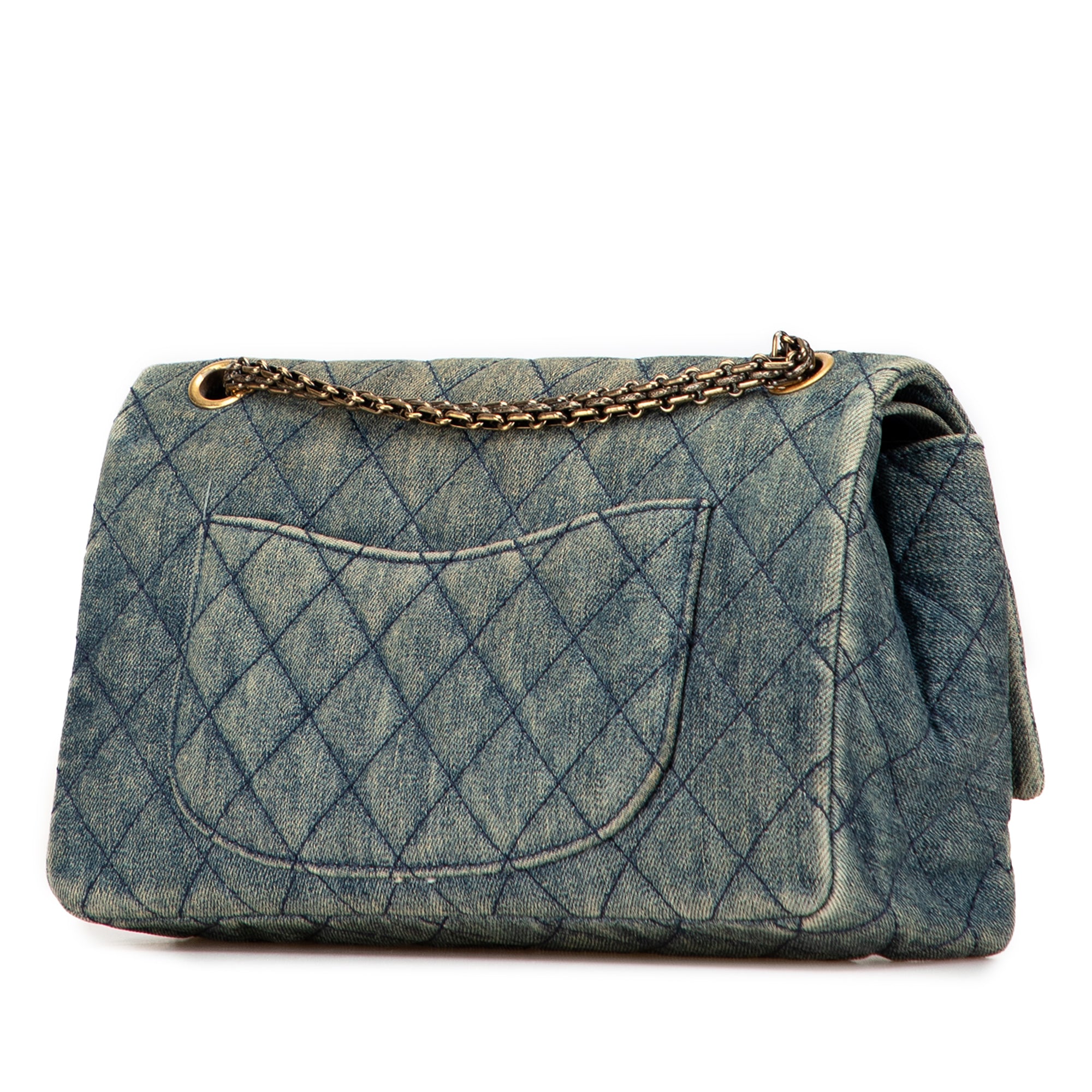 Chanel Quilted Denim Reissue 2.55 Double Flap 226