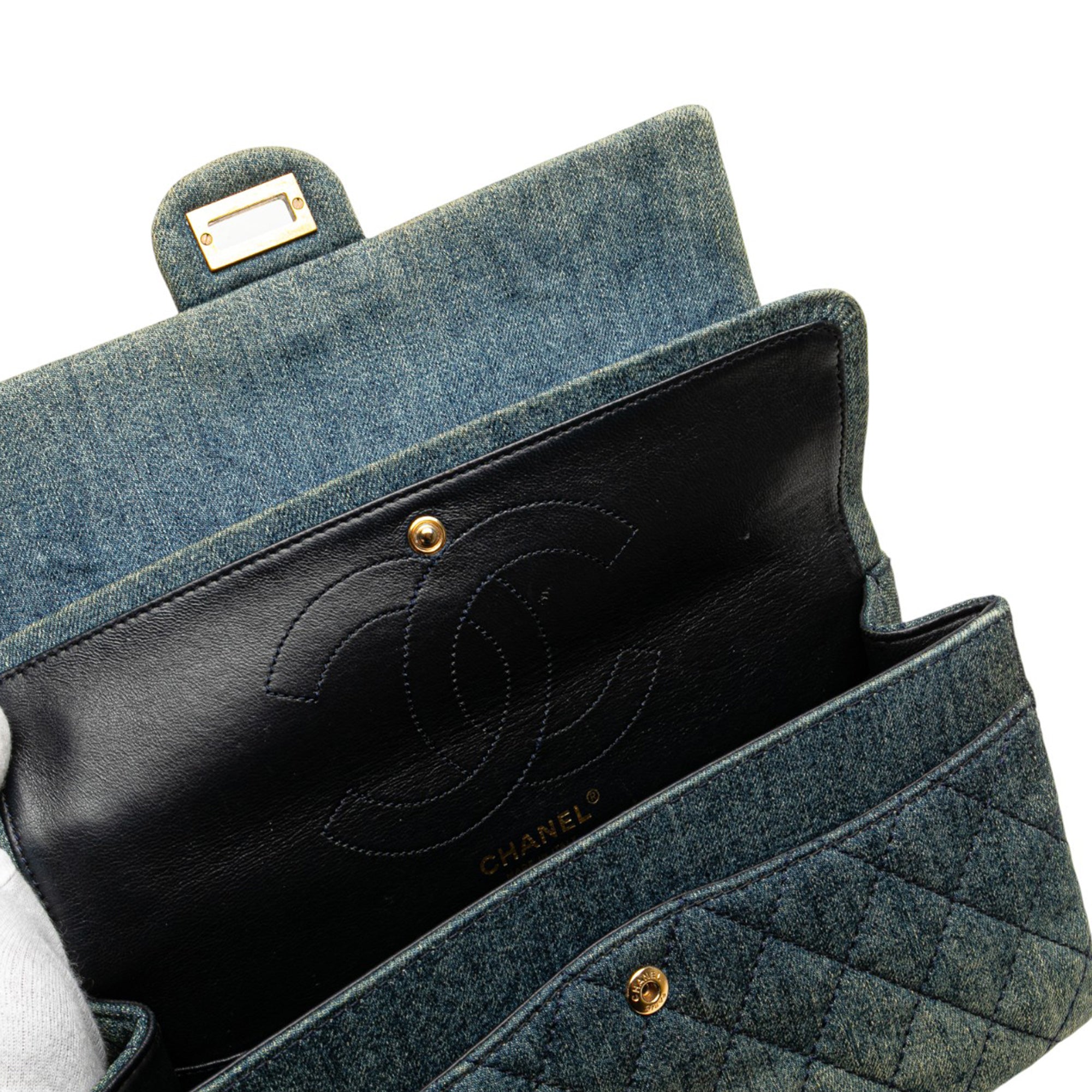 Reissue 2.55 Quilted Denim Double Flap 226