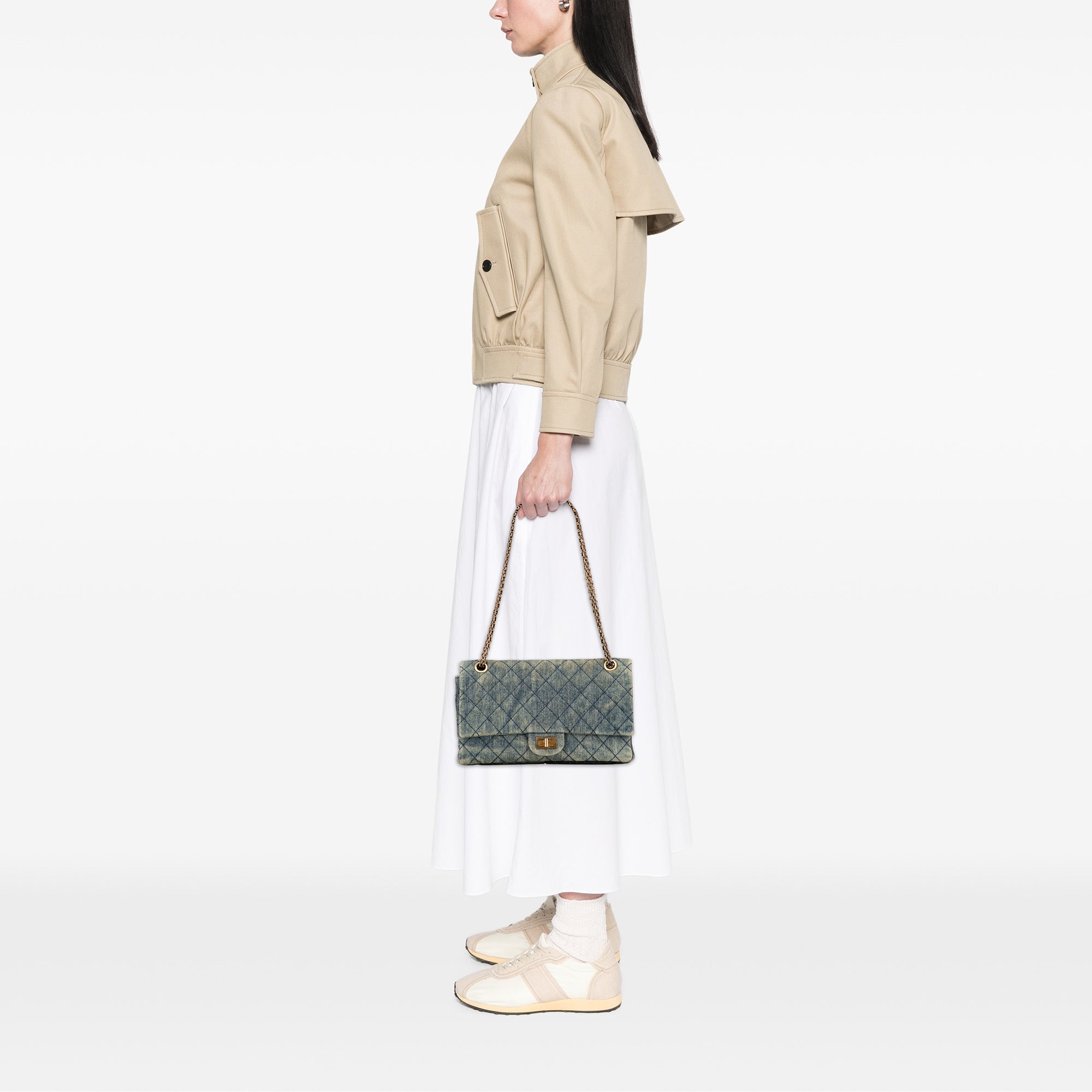 Chanel Quilted Denim Reissue 2.55 Double Flap 226