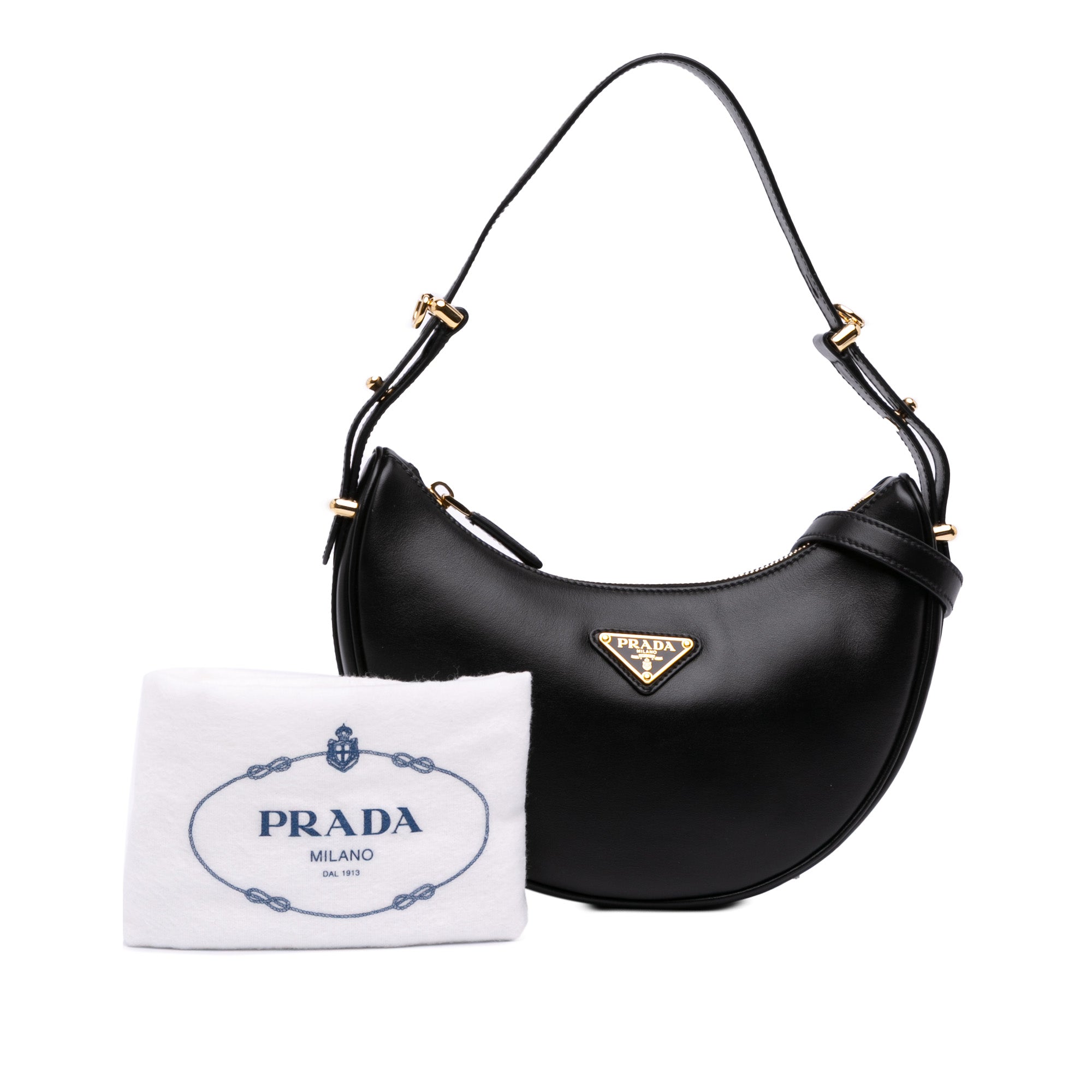 Prada Small Soft Calf Arque Satchel