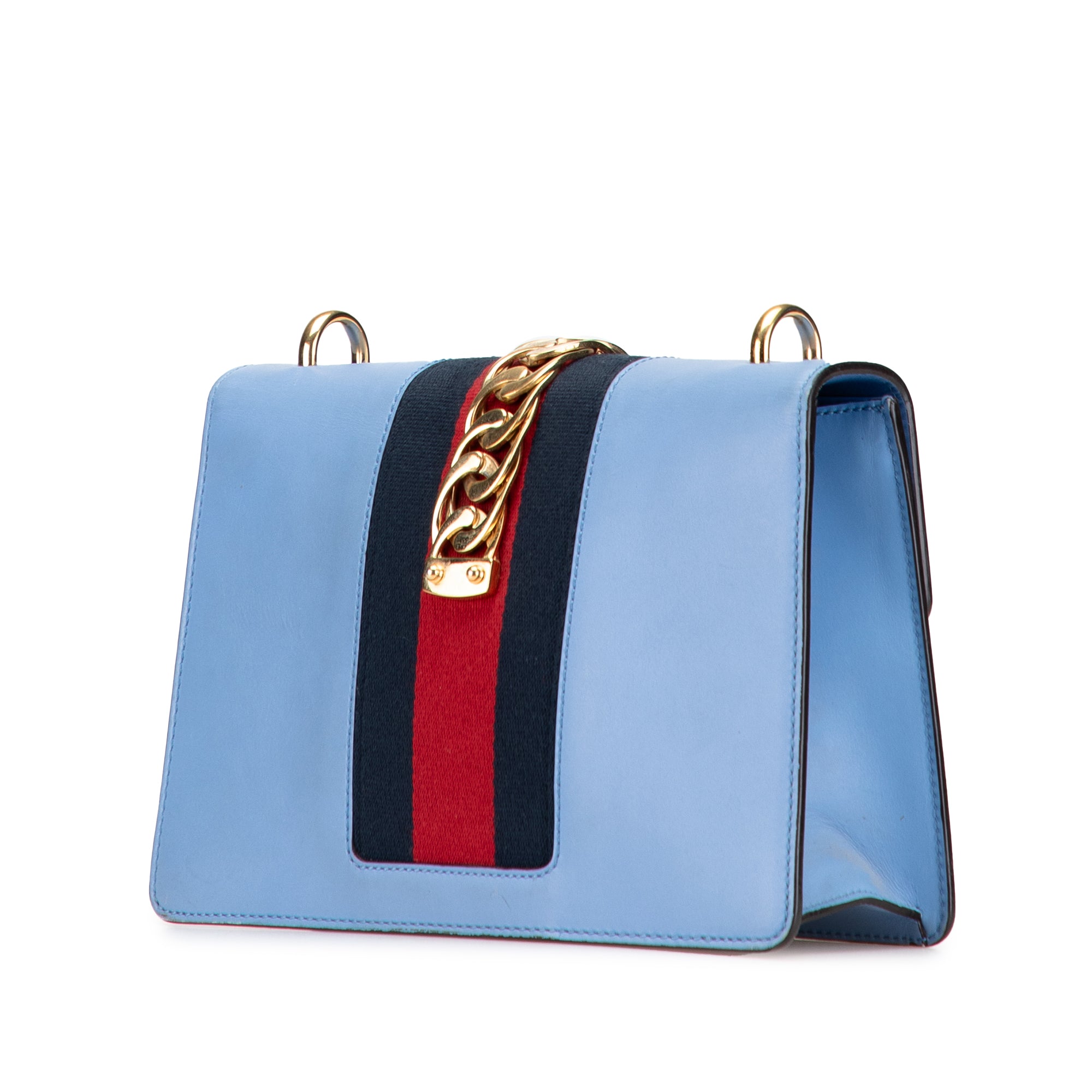 Small Leather Sylvie Web Satchel