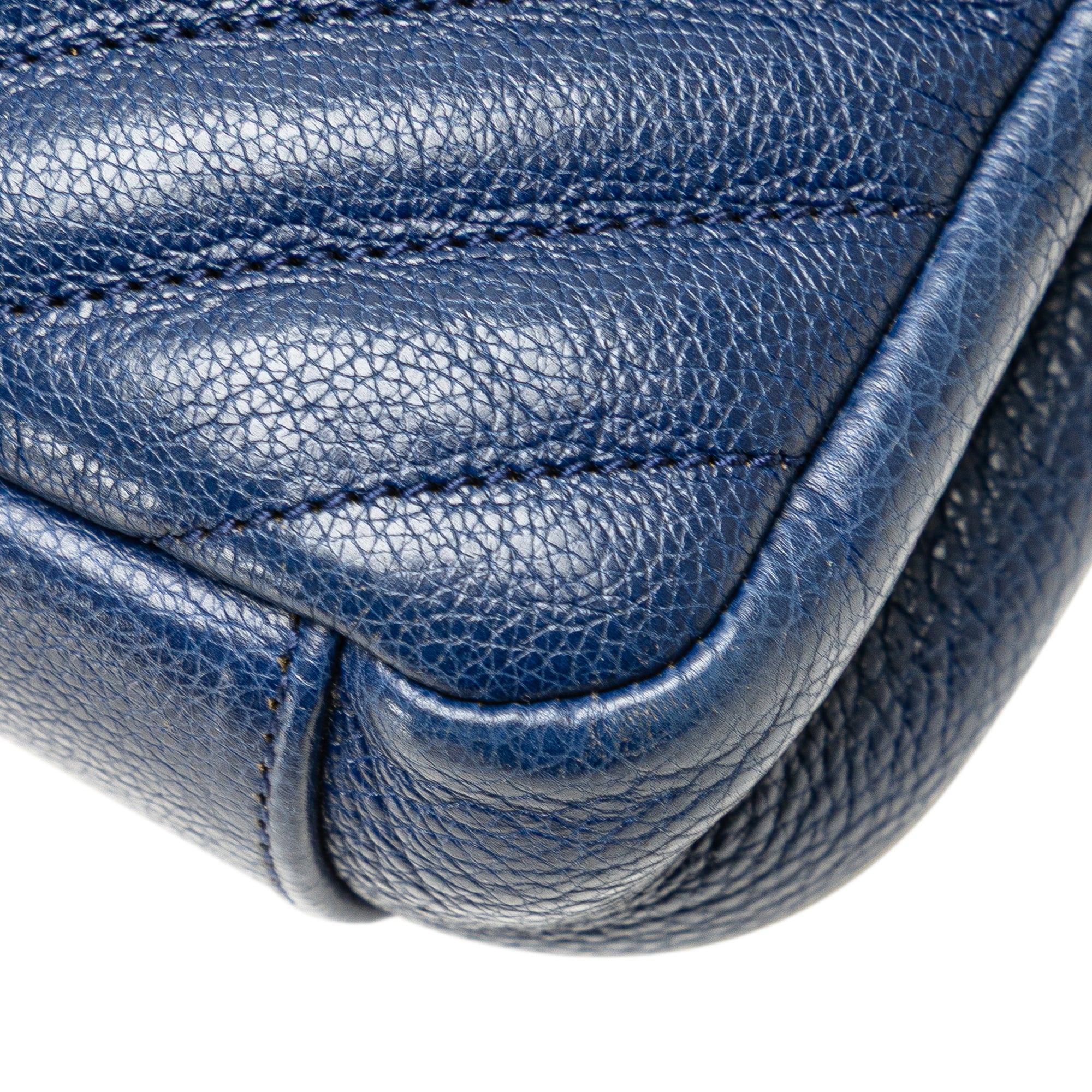 Medium Quilted Chevron Sheepskin College Satchel