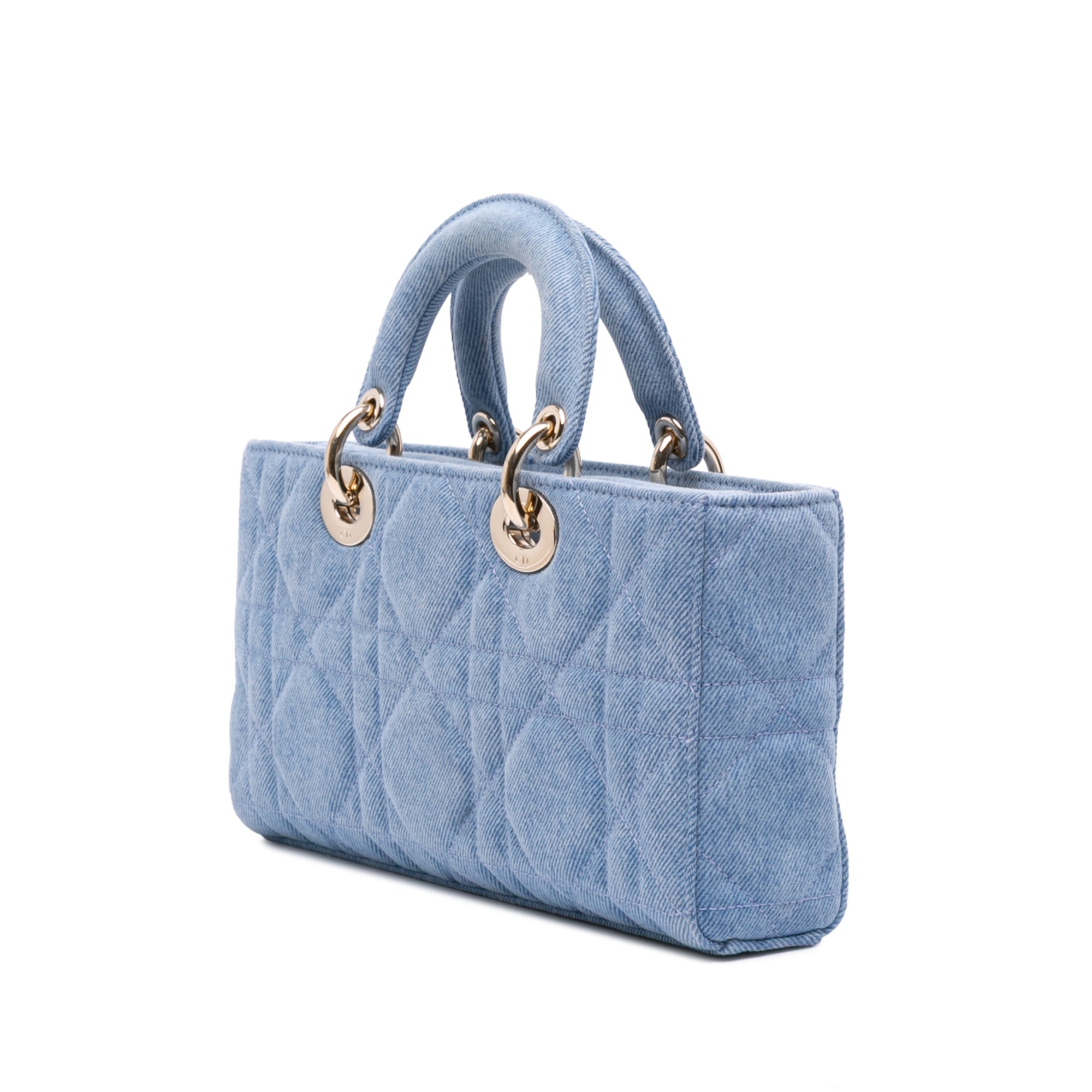 Dior Medium Denim Macrocannage Lady D Joy Satchel
