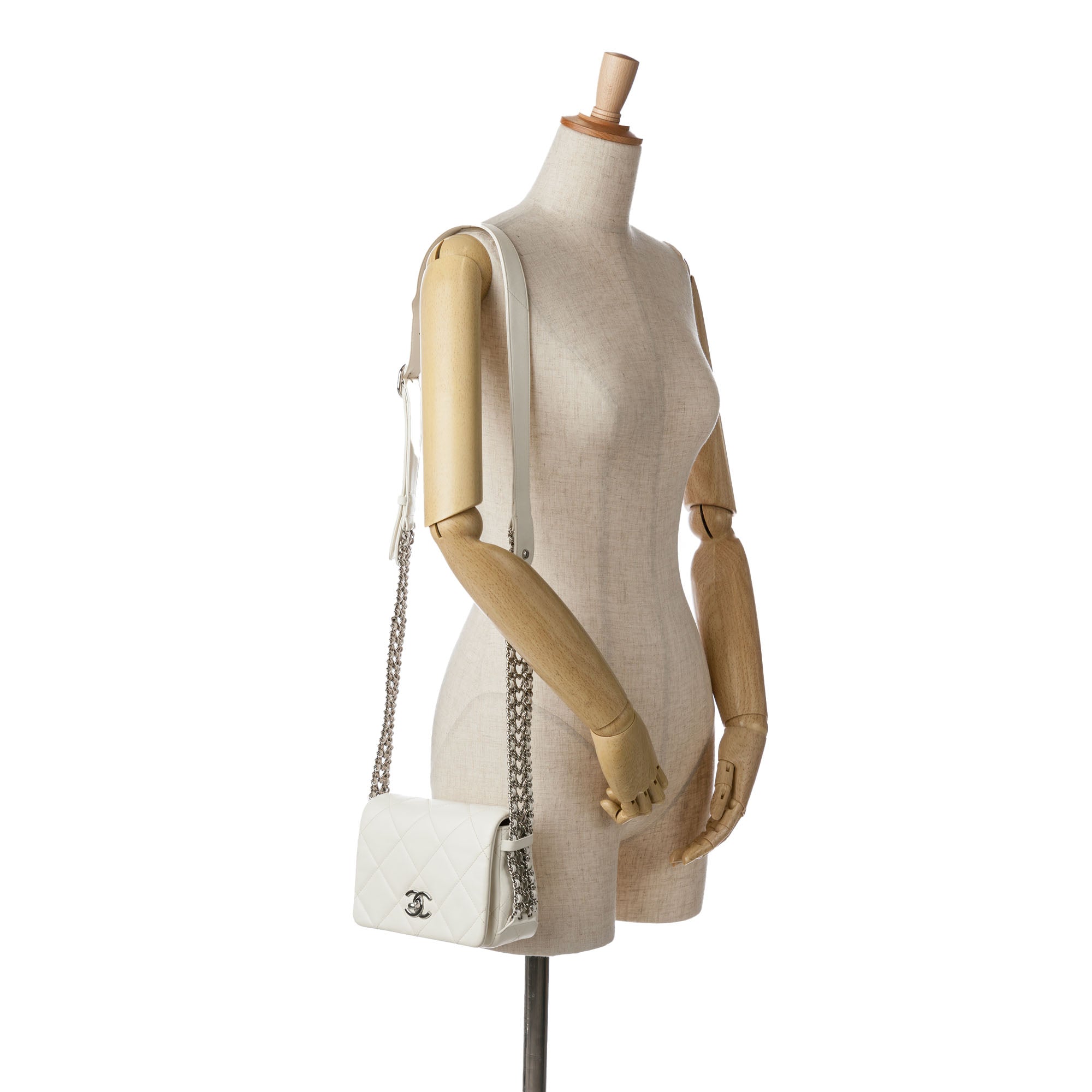Mini Quilted Lambskin Chain Rows Flap