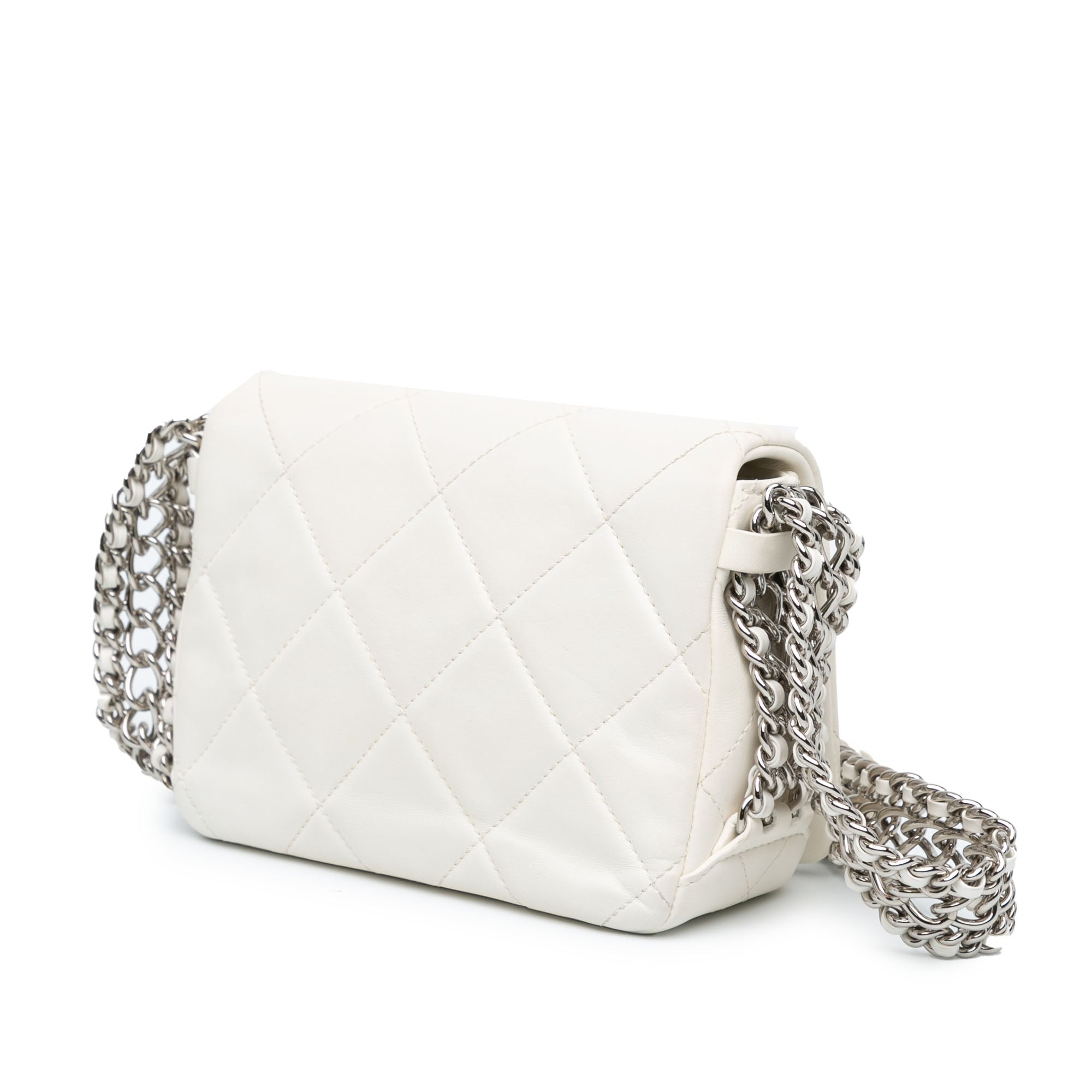 Mini Quilted Lambskin Chain Rows Flap