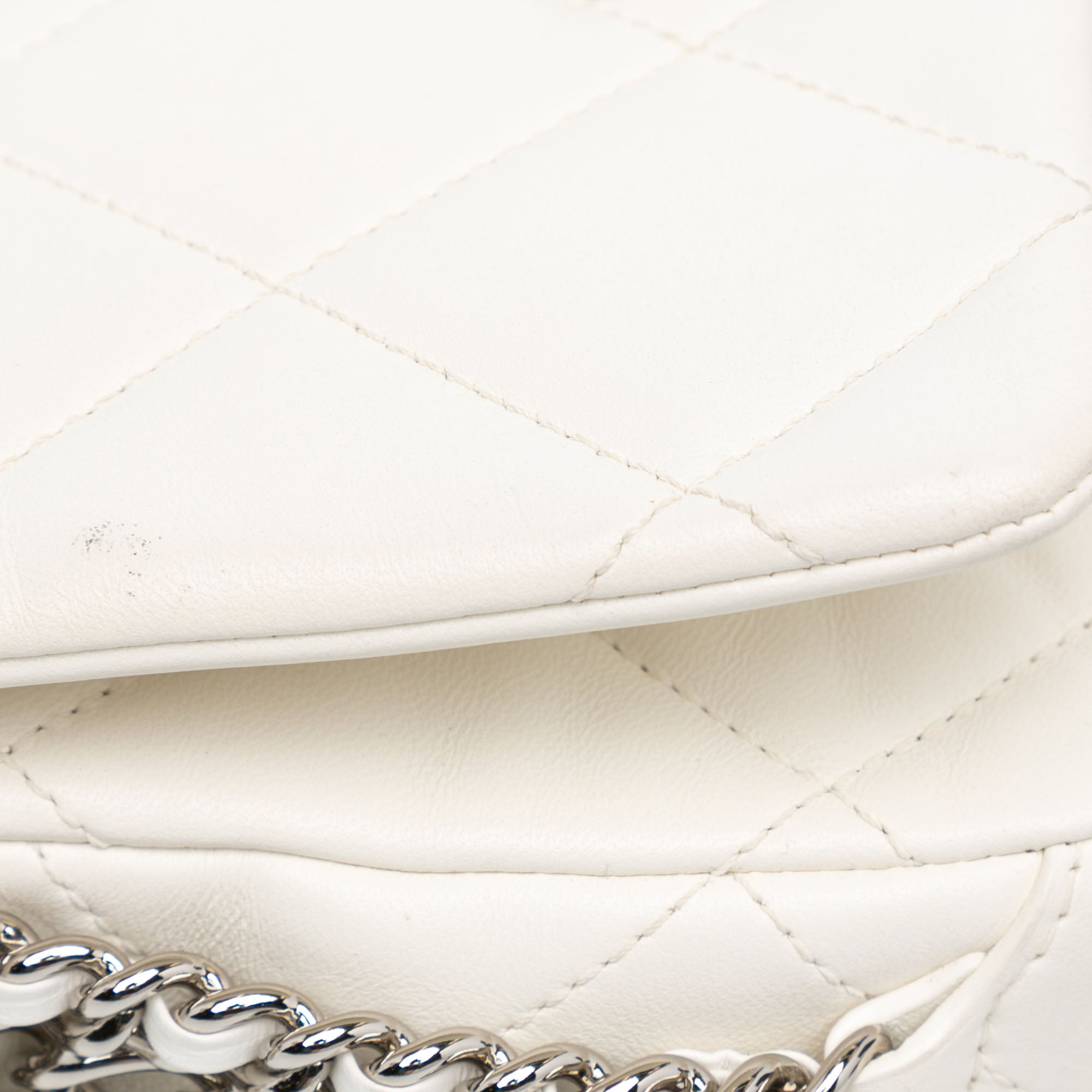 Chanel Mini Quilted Lambskin Chain Rows Flap
