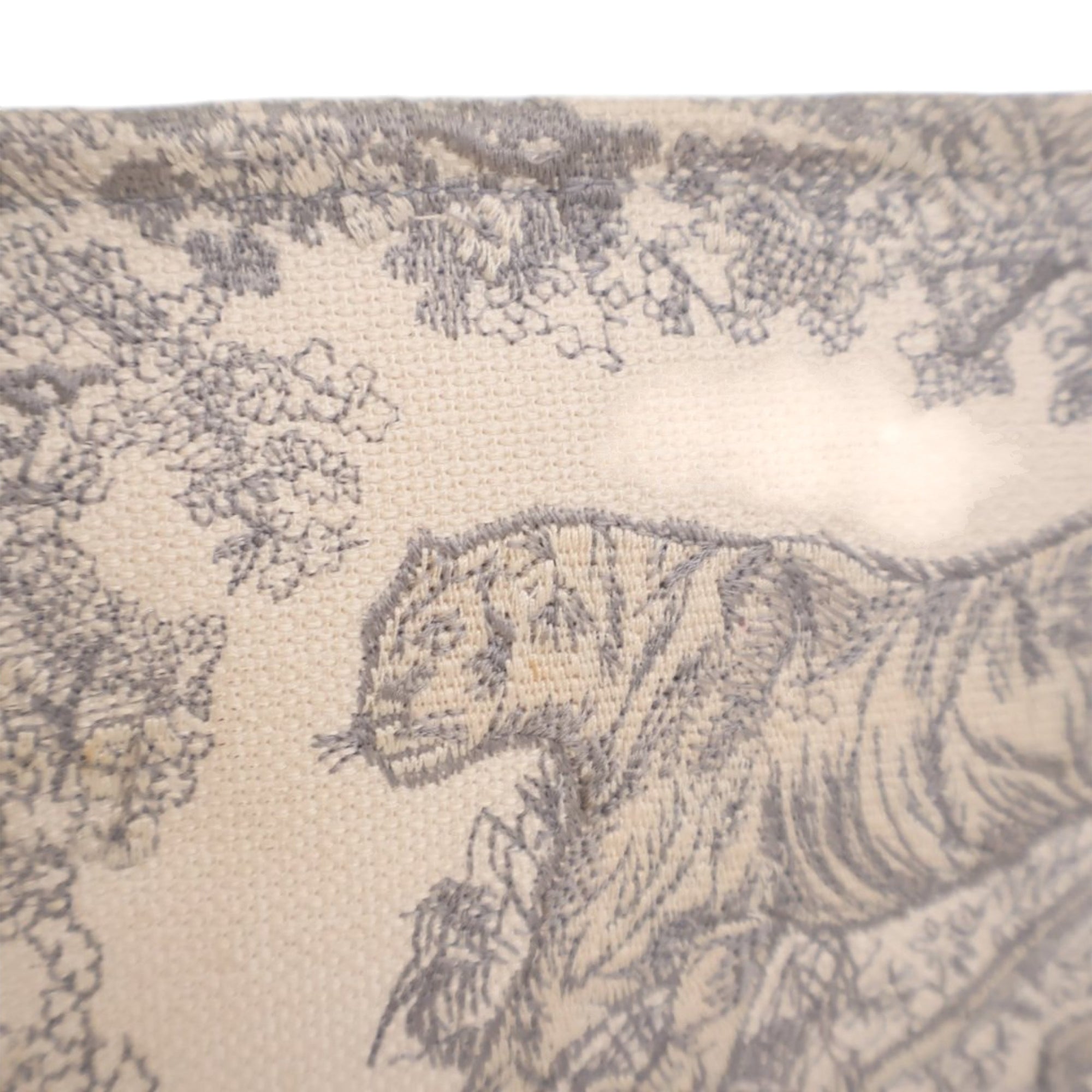 Medium Toile de Jouy Reverse Embroidered Canvas Book Tote