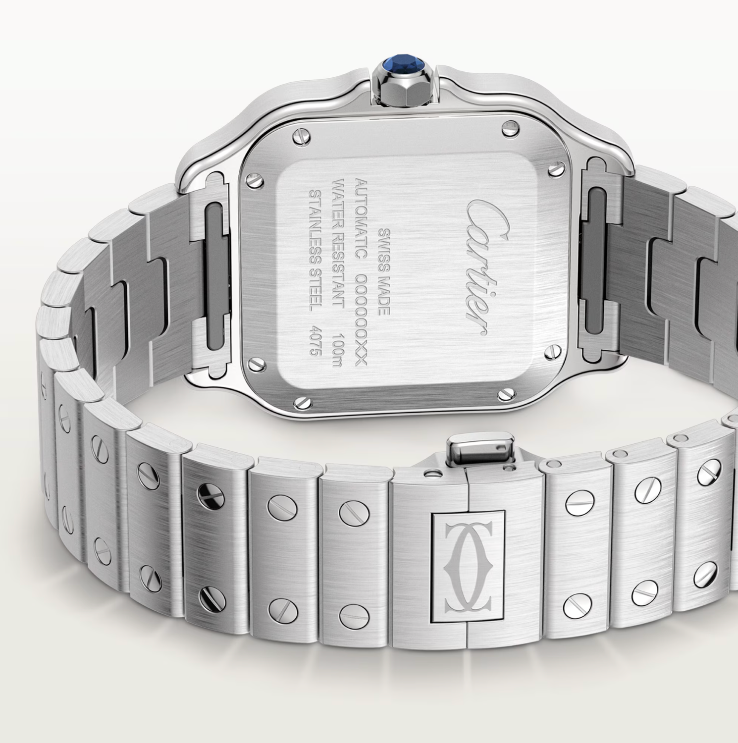 Cartier Santos de Cartier Medium Model Green Dial Automatic Watch