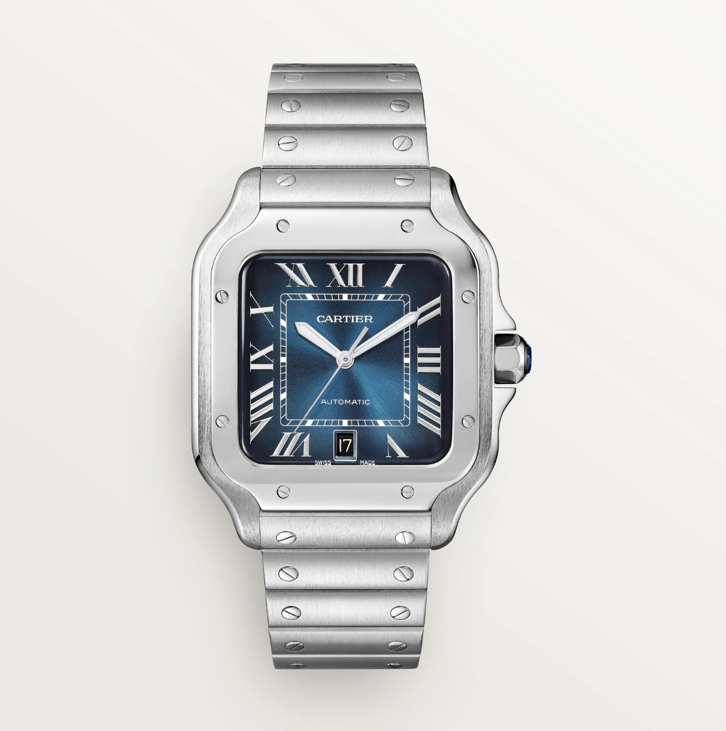 Cartier Santos de Cartier Large Model Blue Dial Automatic Watch