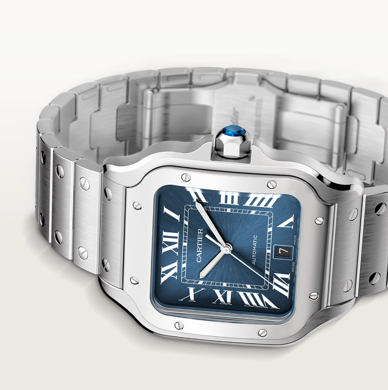 Cartier Santos de Cartier Large Model Blue Dial Automatic Watch