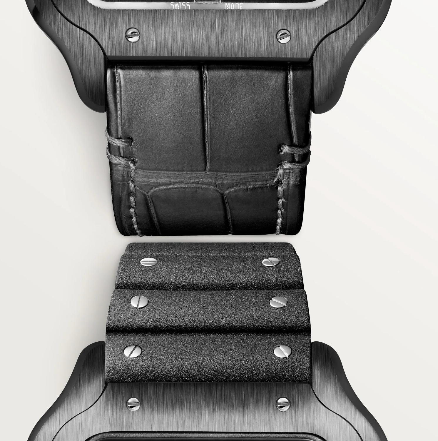 Cartier Santos de Cartier Large ADLC Black Dial Automatic Watch