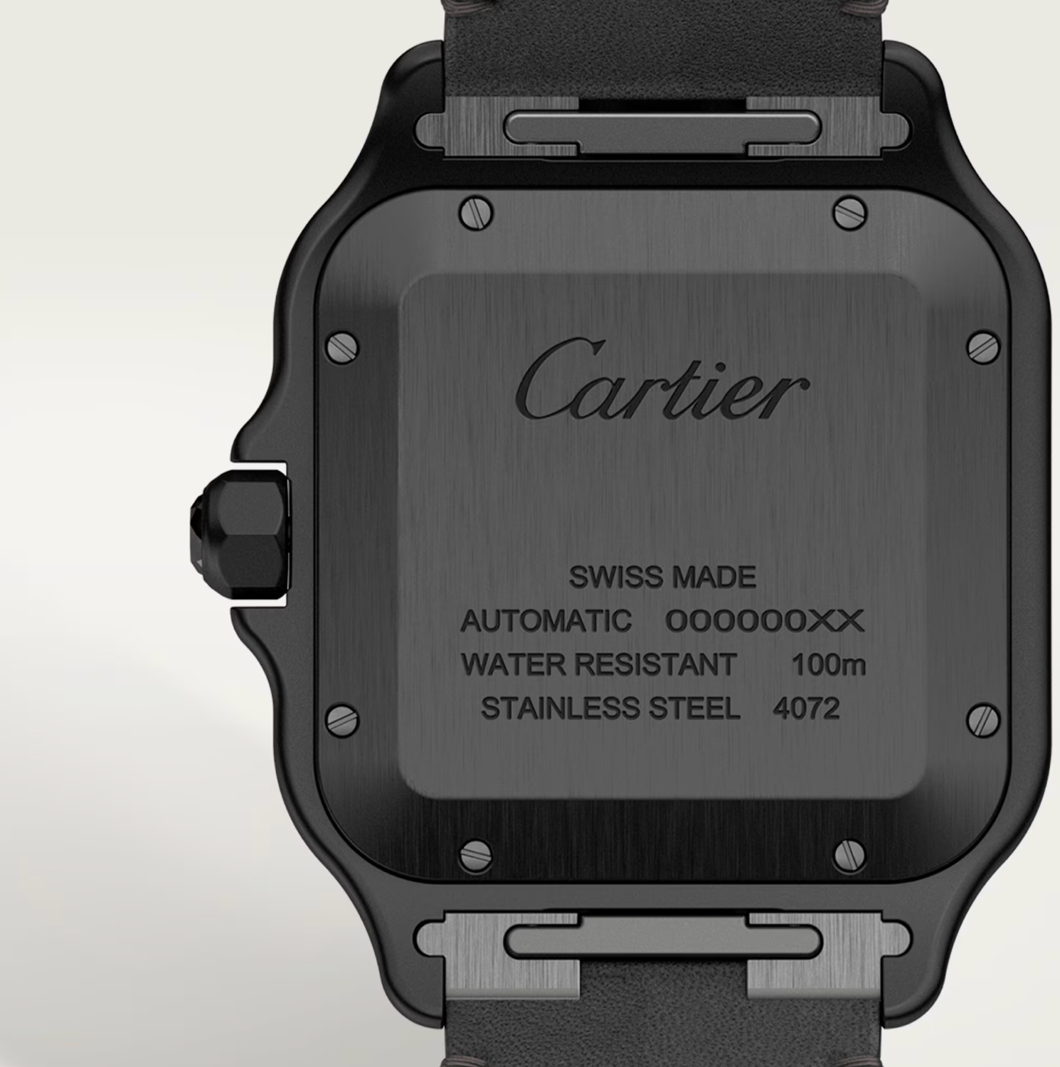 Cartier Santos de Cartier Large ADLC Black Dial Automatic Watch