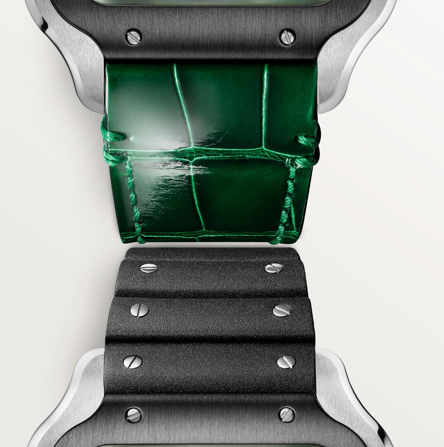 Cartier Santos de Cartier Large ADLC Green Dial Automatic Watch