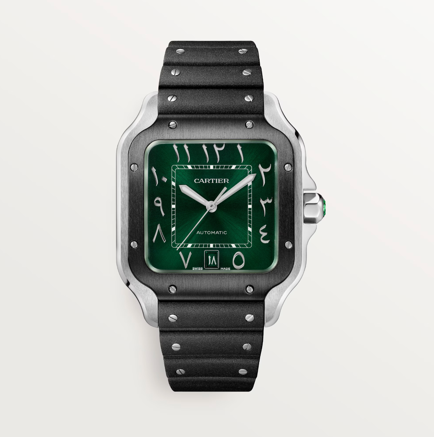 Cartier Santos de Cartier Large ADLC Green Dial Automatic Watch