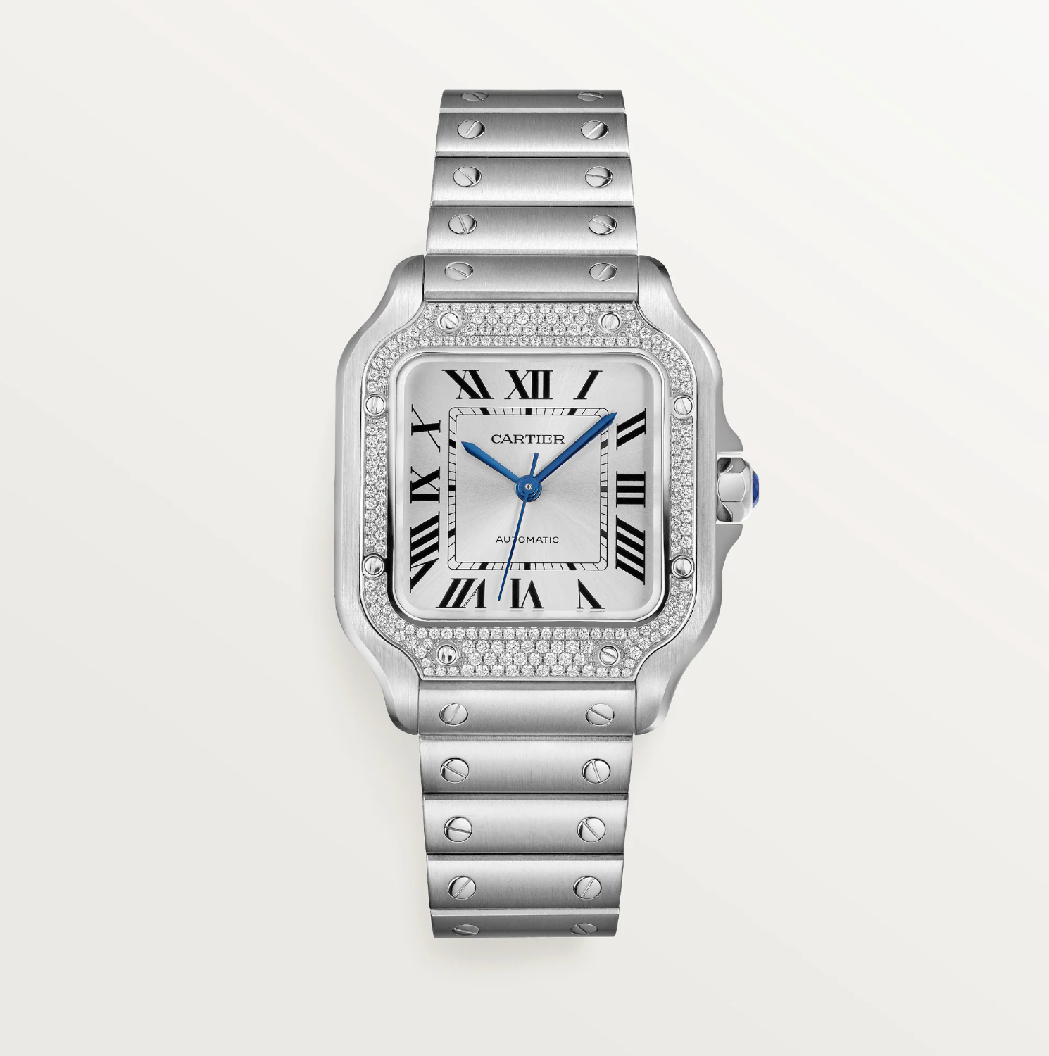 Cartier Santos de Cartier Medium Diamond Watch