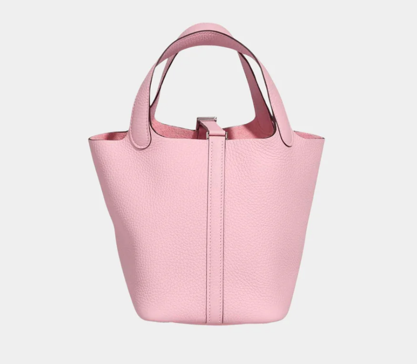 Hermès Picotin 18 Rose Sakura Clemence Palladium Hardware (2025)