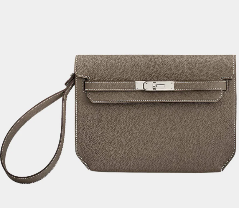 Hermès Kelly Dépêches 25 Étoupe Togo Palladium Hardware