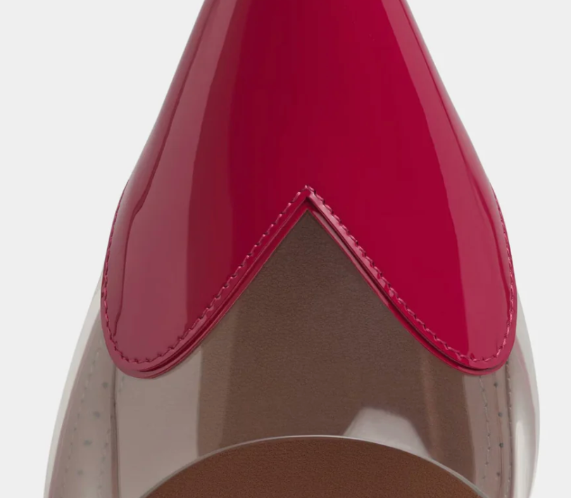 Alaïa Le Coeur Slingbacks In Patent Lambskin Raspberry