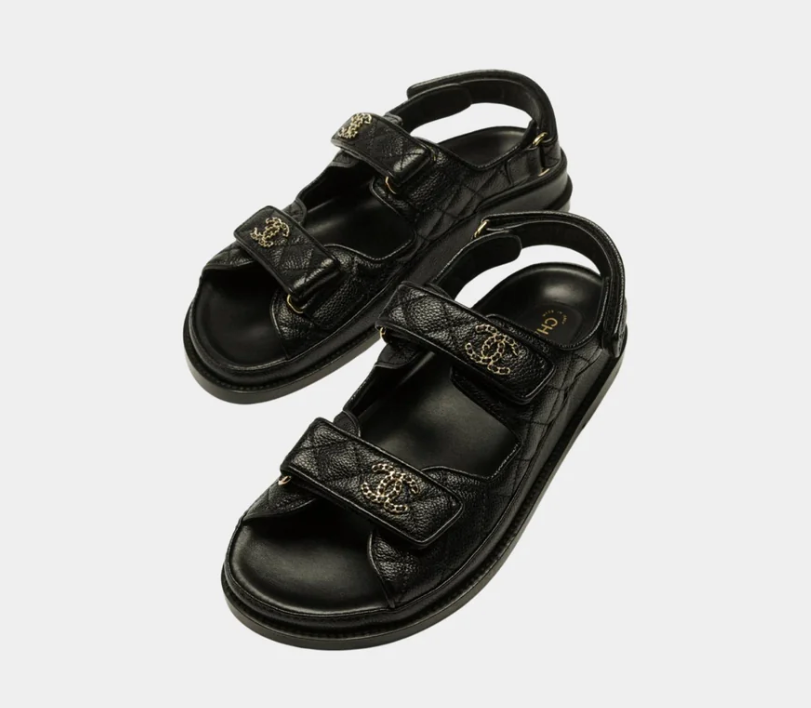Chanel Dad Shoes in Grained Calfskin Black