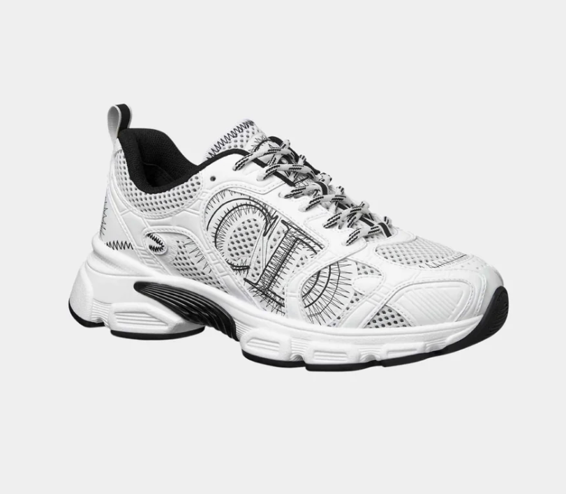 Dior Chrono Sneaker Trainers in White Technical Mesh