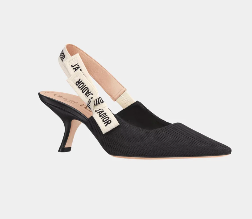 Dior J’Adior Slingback Pump in Black Technical Fabric