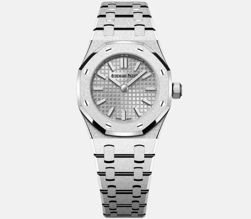 Audemars Piguet Royal Oak Mini Frosted Pink White Gold Toned Quartz 23mm (Pre Owned)