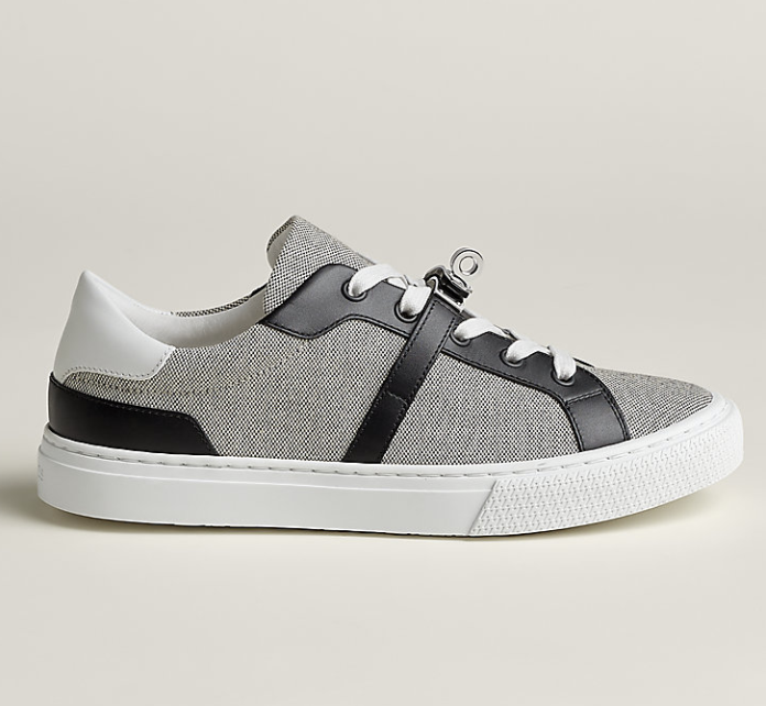 Hermès Day Sneaker Canvas & Calfskin Palladium Kelly Buckle