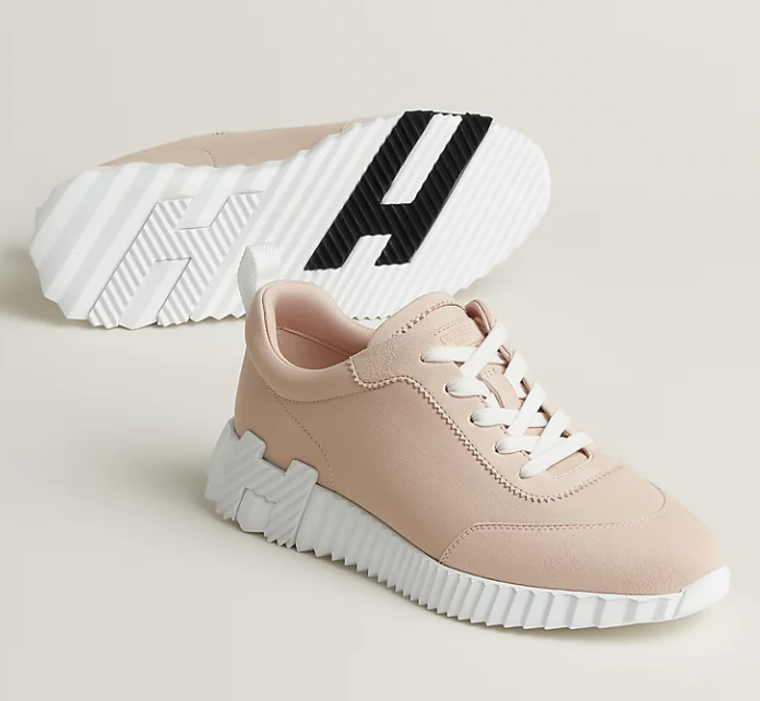 Hermès Bouncing Sneaker Sport Goatskin Rose Palomino