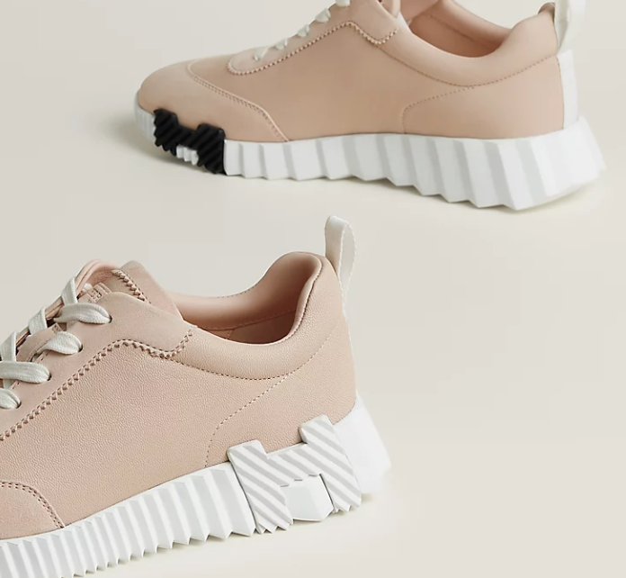 Hermès Bouncing Sneaker Sport Goatskin Rose Palomino