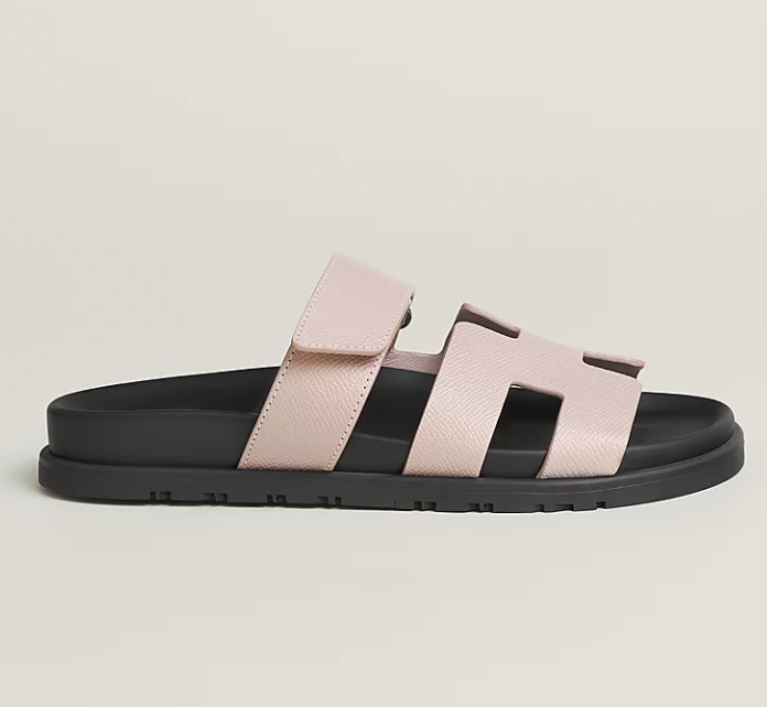 Hermès Chypre Sandal Epsom Calfskin Rose Porcelaine