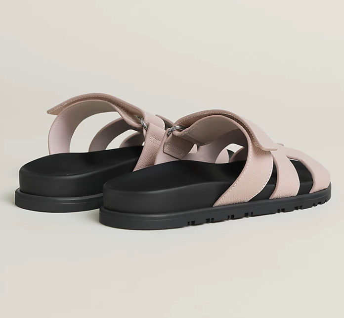 Hermès Chypre Sandal Epsom Calfskin Rose Porcelaine