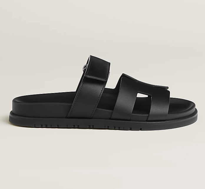 Hermès Chypre Sandal Calfskin Noir