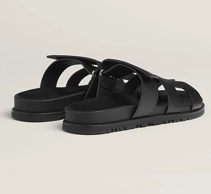 Hermès Chypre Sandal Calfskin Noir