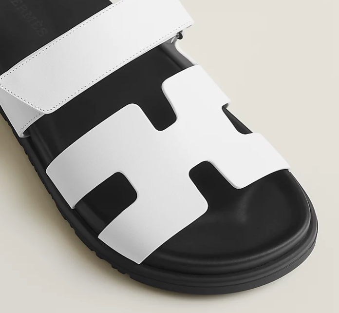 Hermès Chypre Sandal Calfskin Blanc
