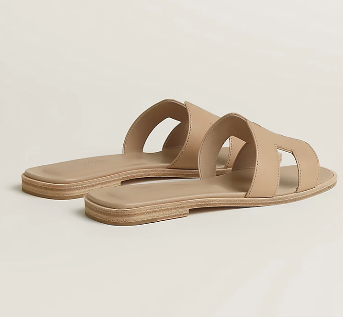 Hermès Oran Sandal Box Calfskin Camel