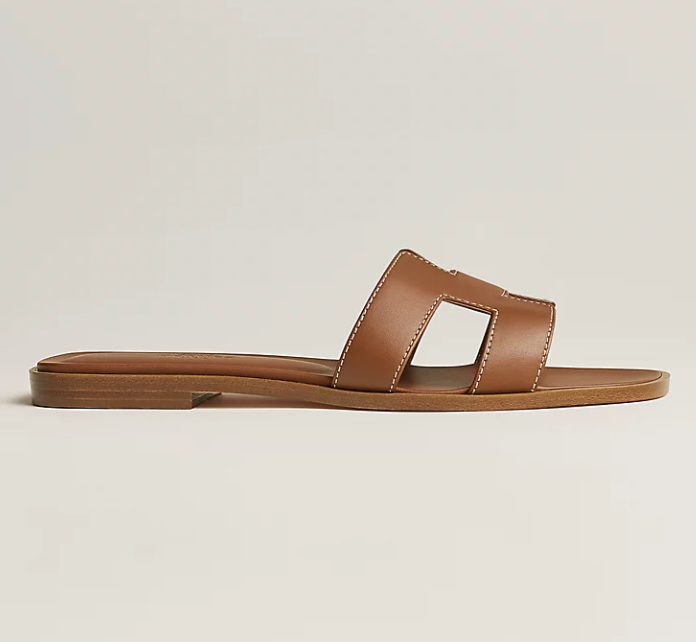 Hermès Oran Sandal Box Calfskin Gold (Brown)